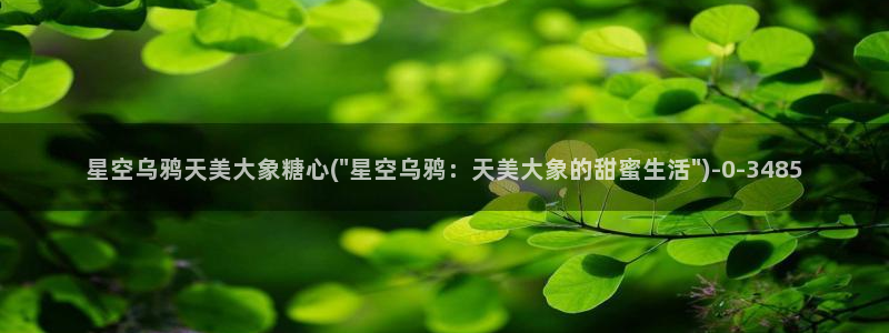 糖心viog免费版：星空乌鸦天美大象糖心(\