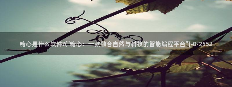 糖心c：糖心是什么软件?(\